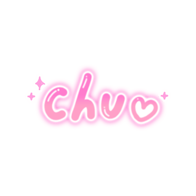 「chu♡」手書きつや文字のスタンプ