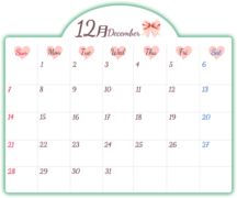 2025年12月カレンダー