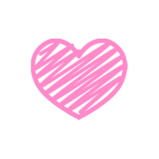 手描き塗りつぶしハート