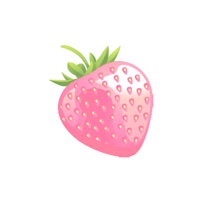 つぶつぶいちごのスタンプ（ピンク）