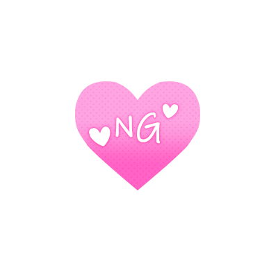 「NG」グラデハートのスタンプ（ピンク）