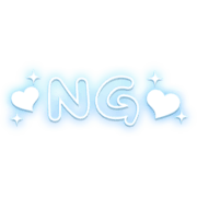 「NG」水色ハート
