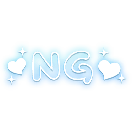 「NG」水色ハート