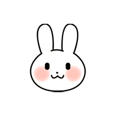うさぎの顔のスタンプ