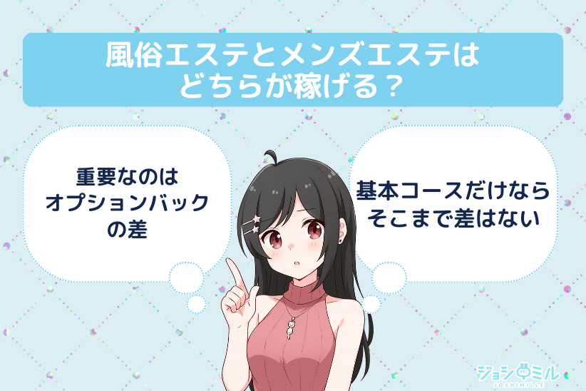 風俗エステとメンズエステはどちらが稼げる?|ジョシミル