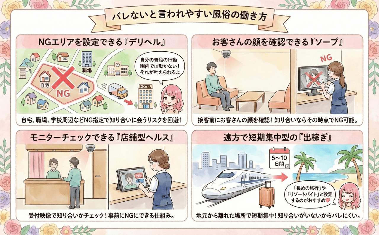 バレないと言われやすい風俗の働き方