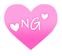 「NG」グラデハートのスタンプ（ピンク）