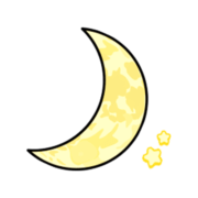 キラキラ三日月