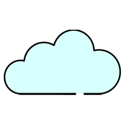 もこもこ雲のスタンプ
