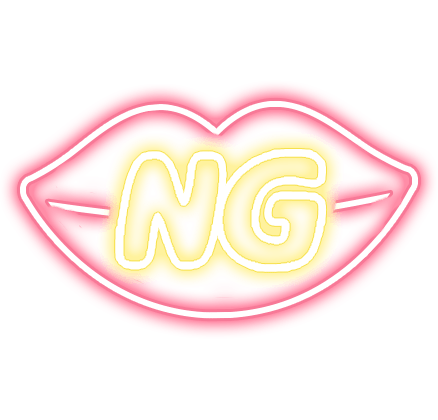 「NG」キスマーク ネオン看板風のスタンプ