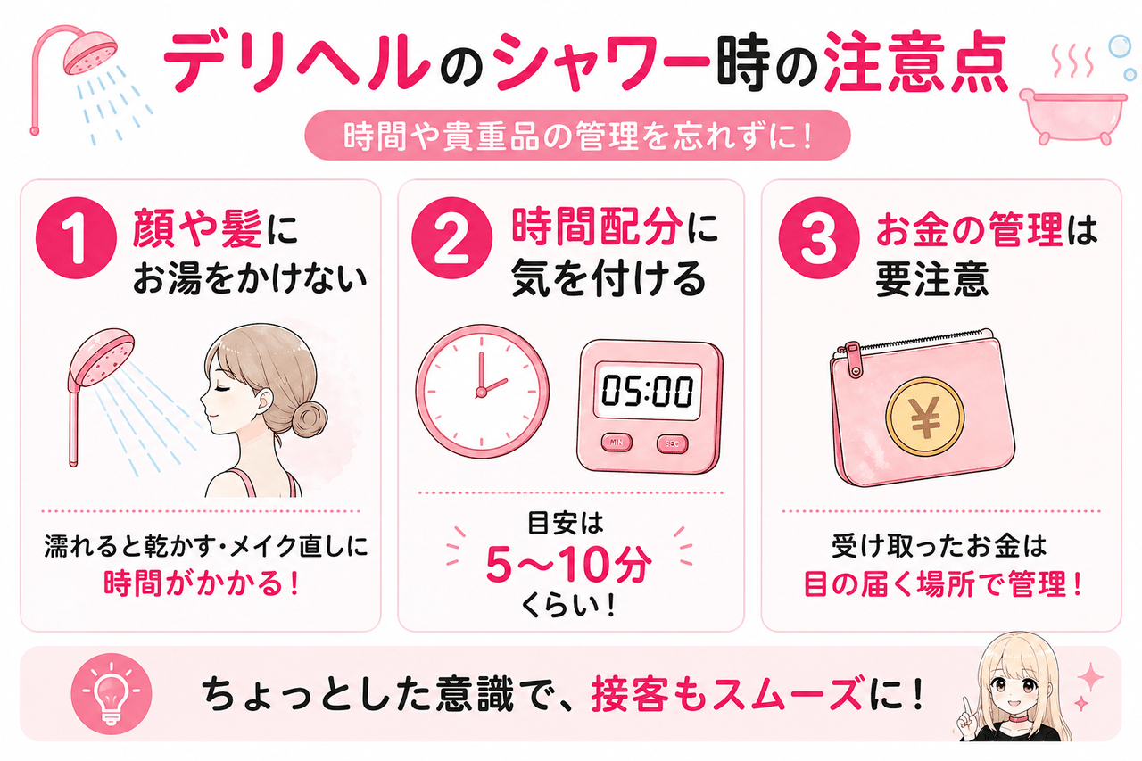 デリヘルのシャワー時の注意点|ジョシミル