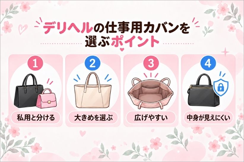 デリヘルの仕事用カバンを選ぶポイント│ジョシミル