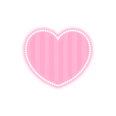 縦ストライプハートのスタンプ（ピンク）