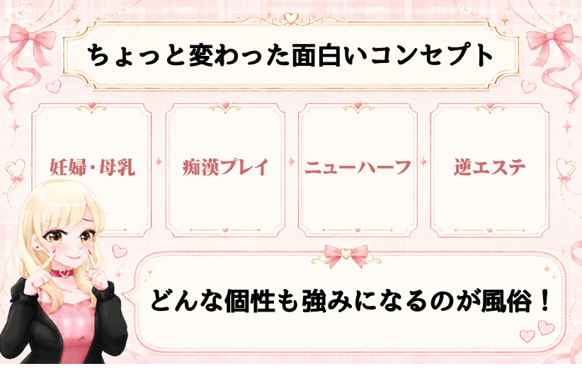 コンセプト④ちょっと変わった面白い風俗店｜ジョシミル