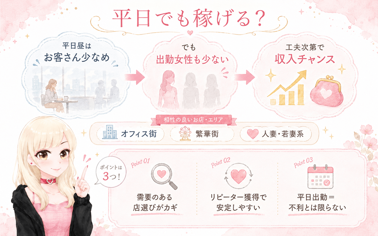 風俗は平日でも稼げる?