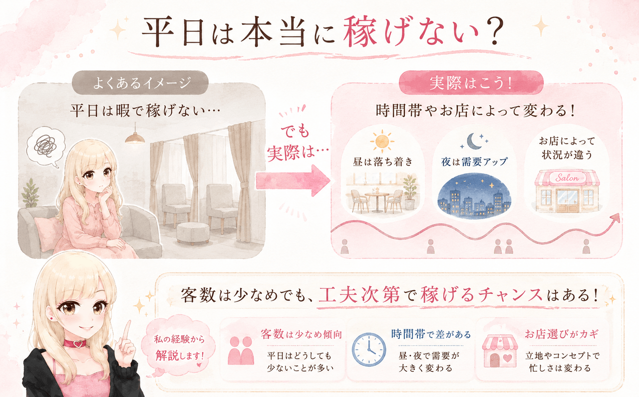平日は本当に暇?現役風俗嬢による分析