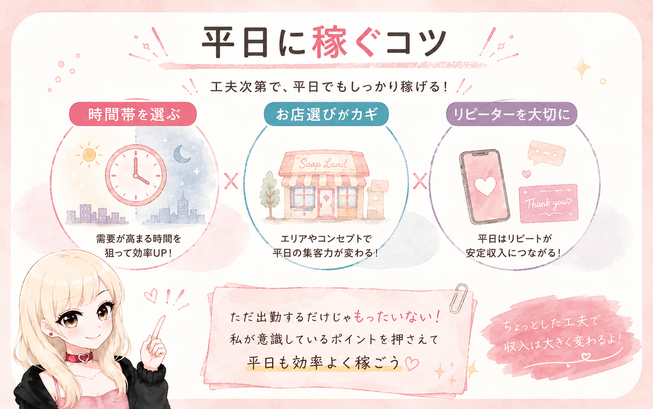 平日に稼ぐためのコツ