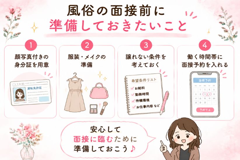 風俗の面接前に準備しておきたいこと│ジョシミル