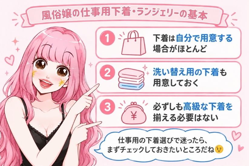 風俗嬢の仕事用下着・ランジェリーの基本│ジョシミル