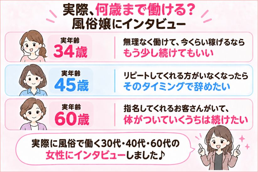 実際、何歳まで働ける?風俗嬢にインタビュー│ジョシミル