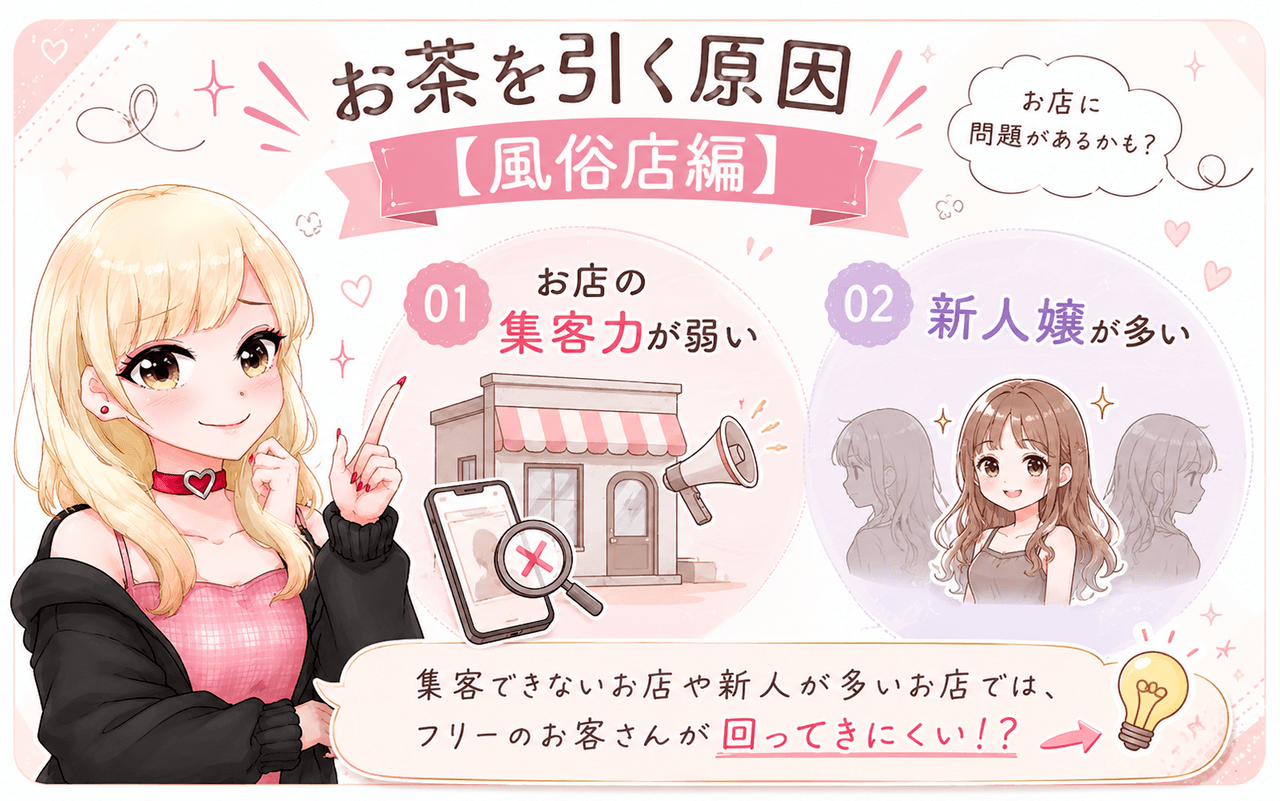 お茶を引く原因【風俗店編】｜ジョシミル