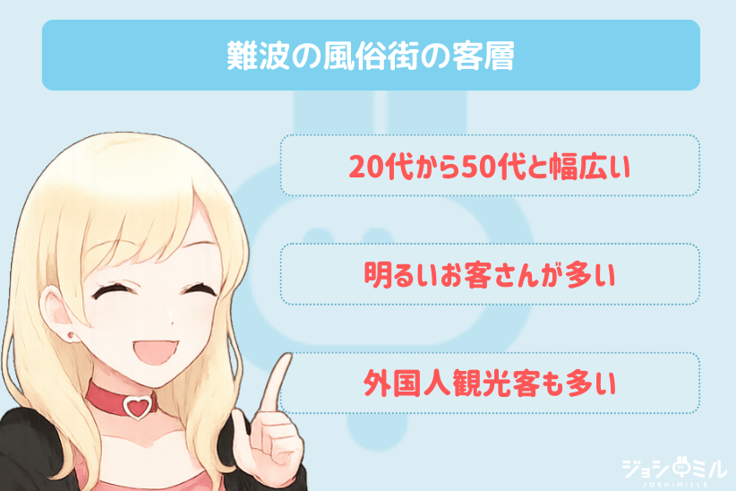 難波の風俗街の客層｜ジョシミル