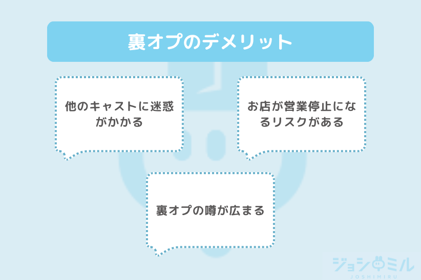 裏オプのデメリット|ジョシミル