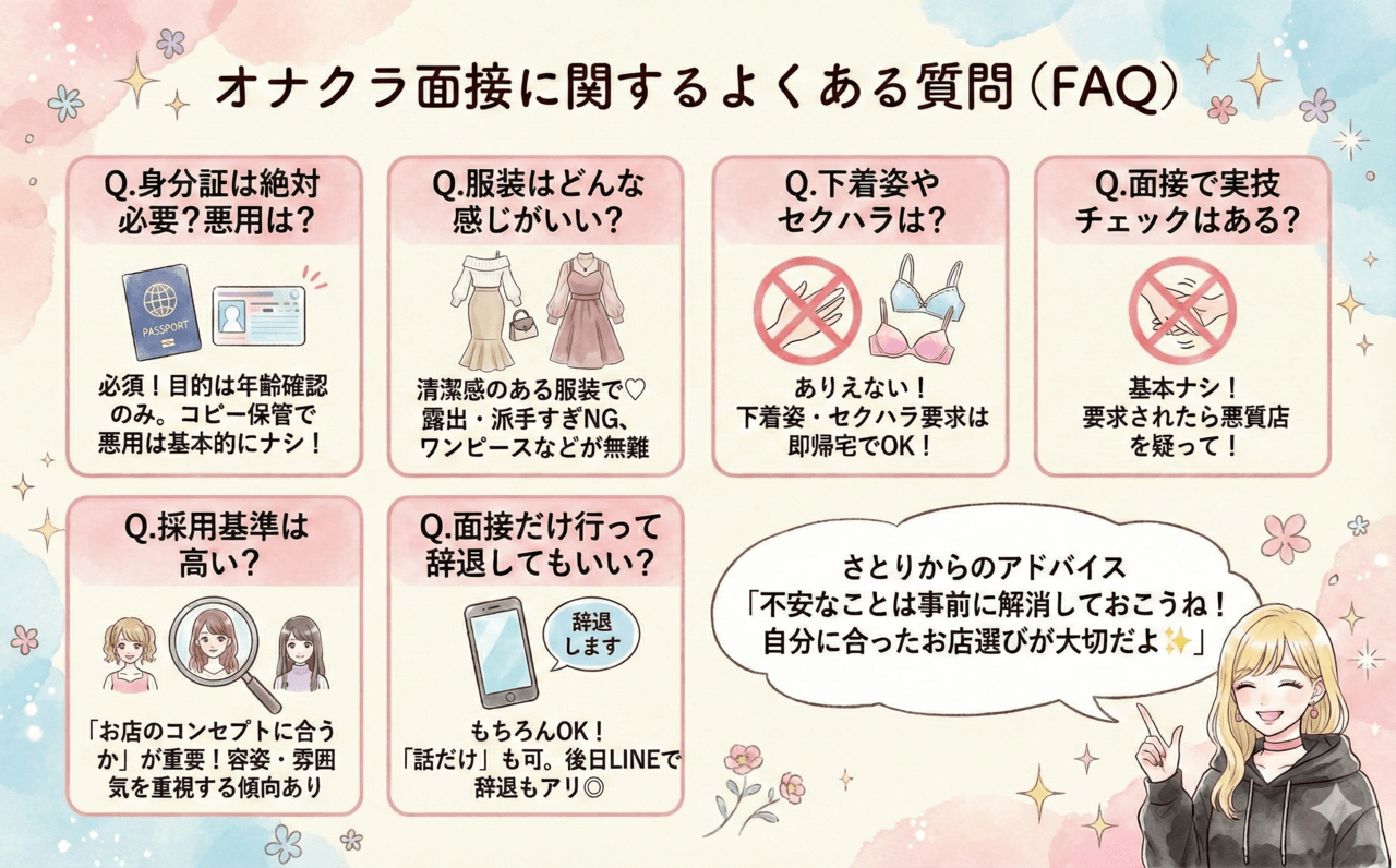オナクラ面接に関するよくある質問