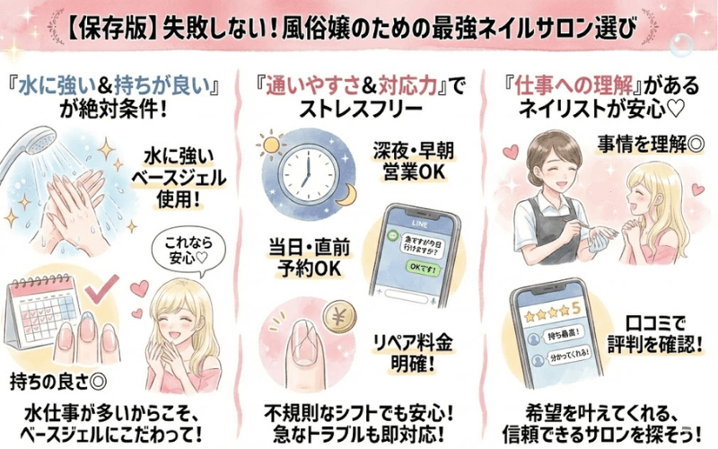 風俗嬢のためのネイルサロンの選び方