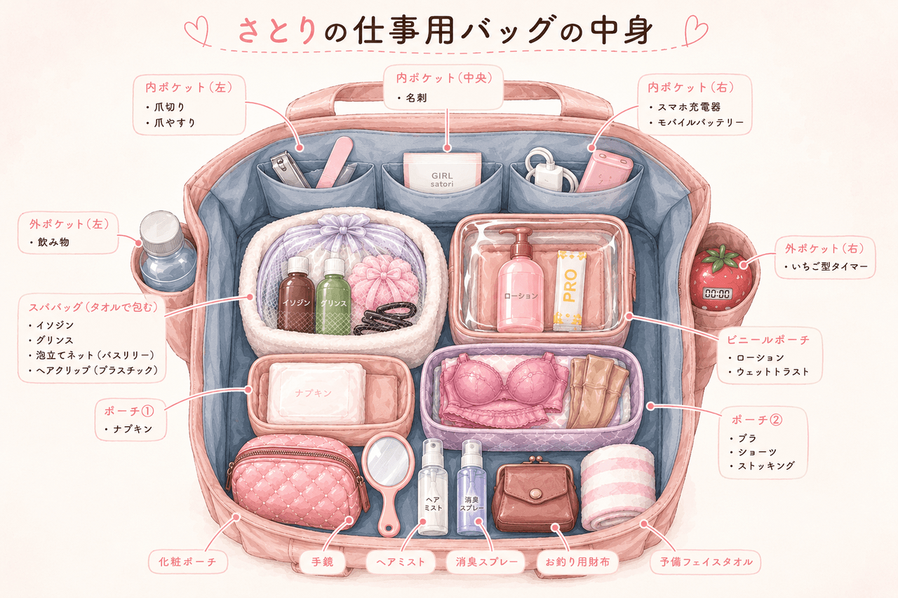 現役デリヘル嬢の実際のカバンと中身を大公開!②│ジョシミル