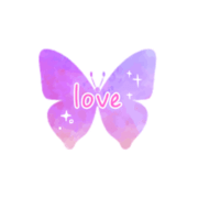 「love」パステルグラデ蝶々