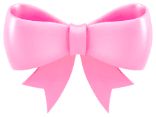 つやつやリボンのスタンプ（ピンク）