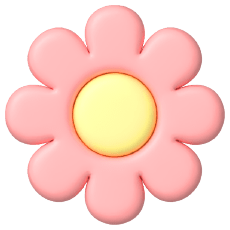 ぷっくりお花のスタンプ（ピンク）