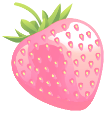 つぶつぶいちごのスタンプ（ピンク）