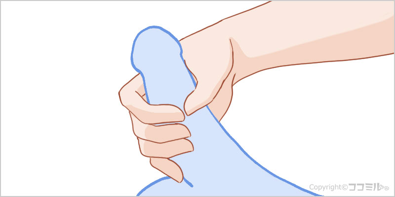 まずは王道!片手で手コキ